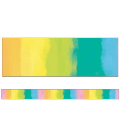 Watercolor Straight Bulletin Board Border