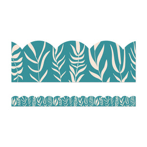 Teal with Leaves Border True to You