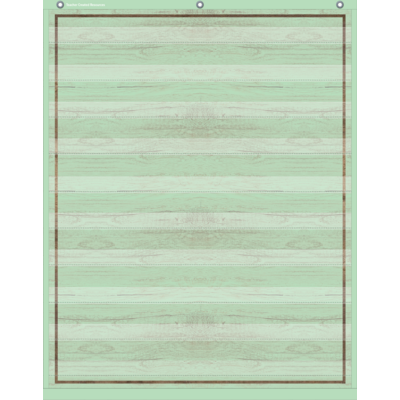 Mint Green Painted Wood 10 Pocket Chart