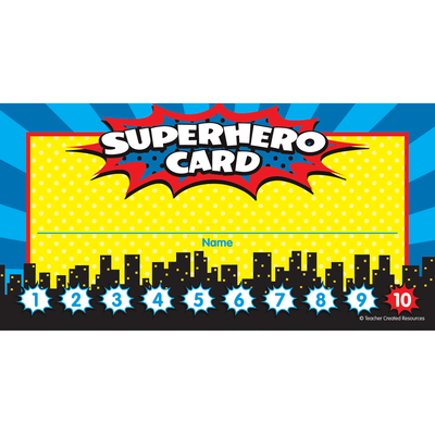 Superhero Punch Cards