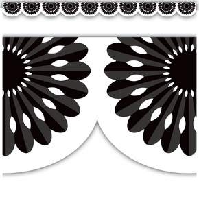 Black and White Fiesta Border Trim
