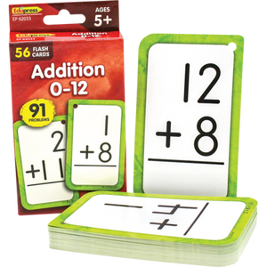 Addition 0-12 Flash Cards