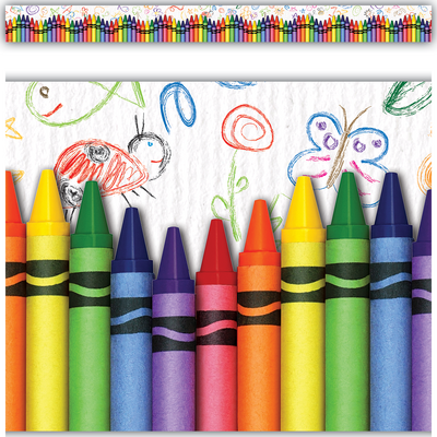 Crayons Straight Border