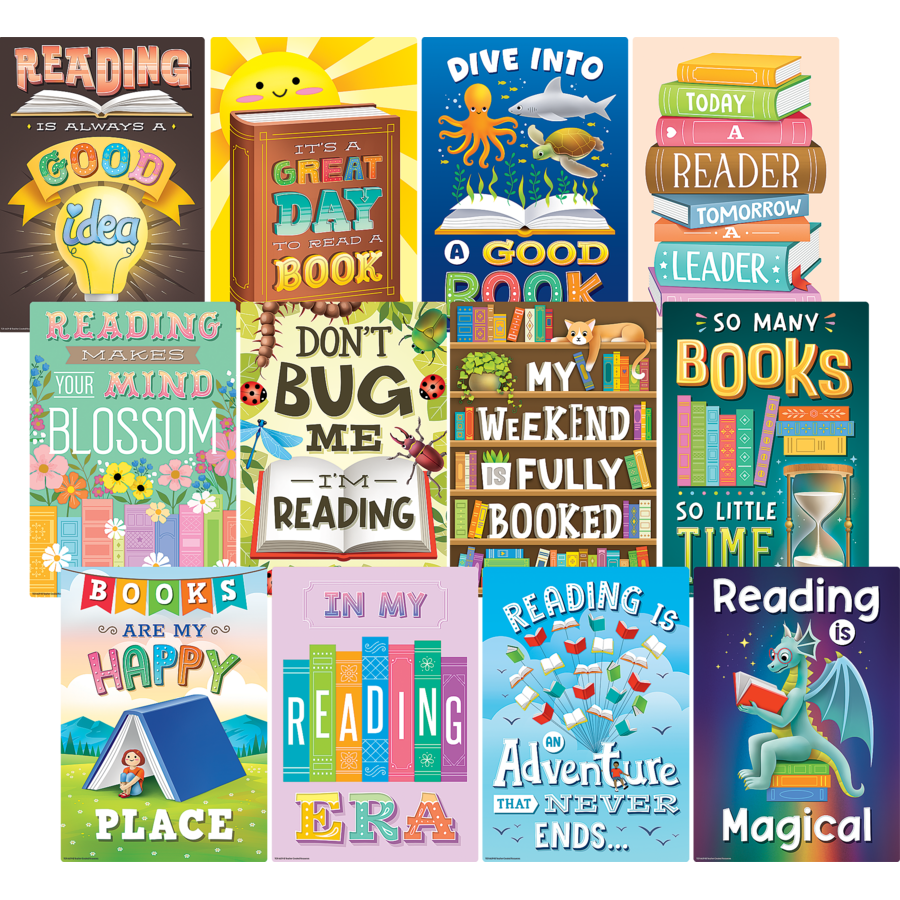 Reading is Fun Small Poster Pack