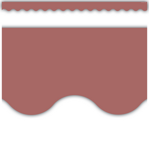 Deep Rose Scalloped Border