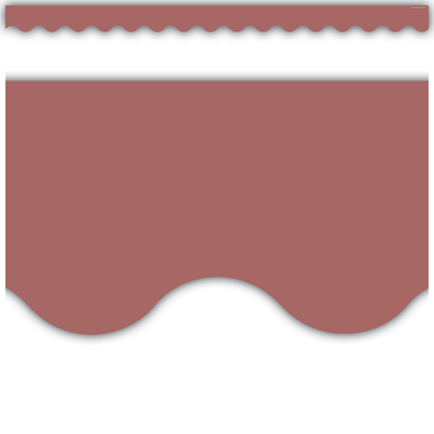 Deep Rose Scalloped Border