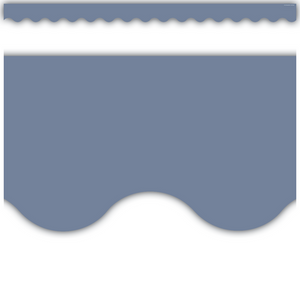 Aegean Blue Scalloped Border