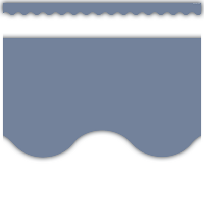 Aegean Blue Scalloped Border