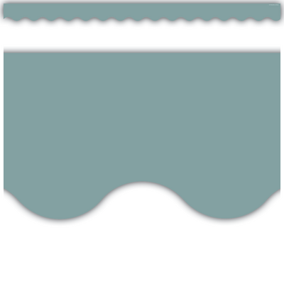 Stone Blue Scalloped Border