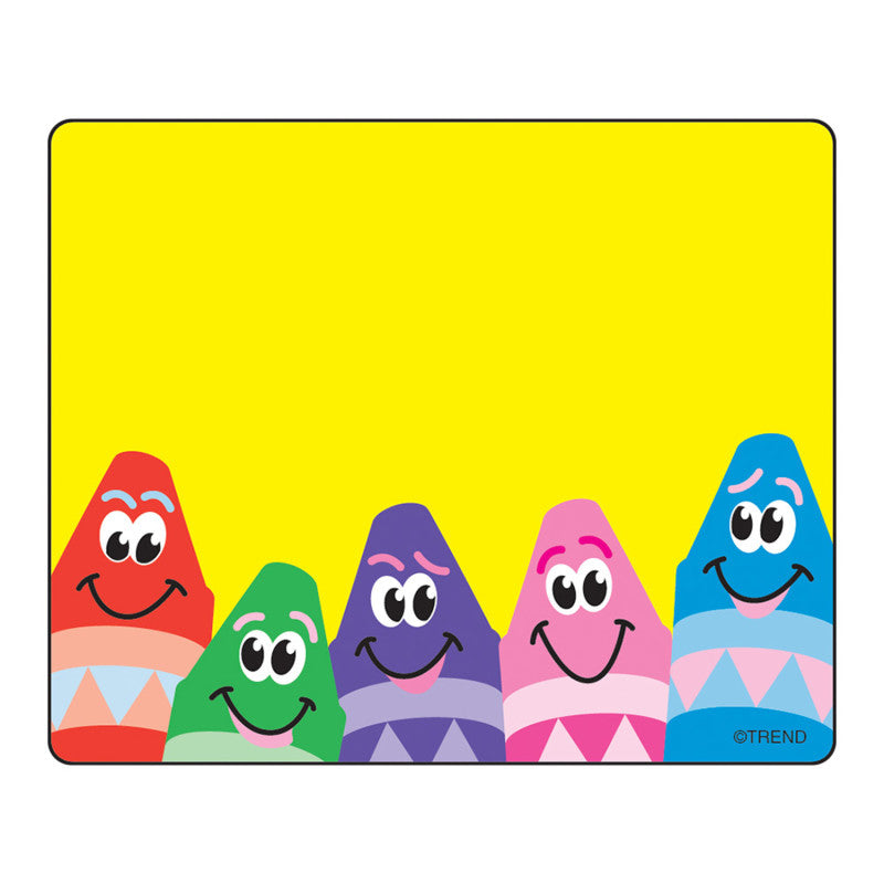 Colorful Crayons Name Tags