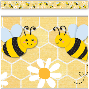 Buzzing Bees Straight Border Trim