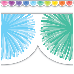 Colorful Poms Border