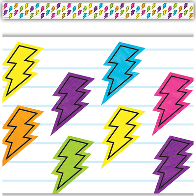 Brights 4 Ever Lightening Bolts Straight Border