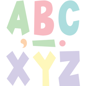 Pastel Pop 7" Fun Font Letters