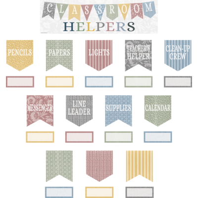 Classroom Cottage Classroom Helpers Mini Bulletin Board Set