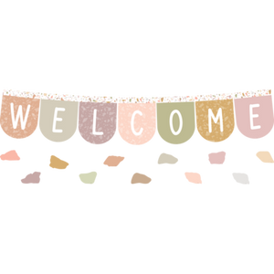 Terrazzo Tones Welcome Bunting Bulletin Board