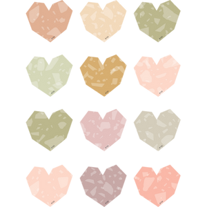 Terrazzo Tones Hearts Mini Accents