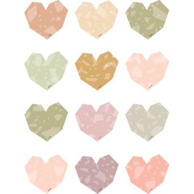Terrazzo Tones Hearts Mini Accents