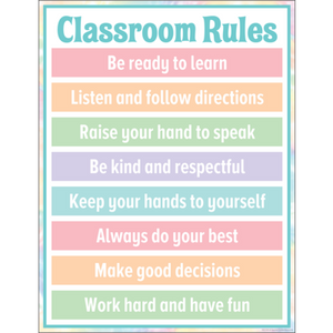 Pastel Pop Classroom Rules Chart