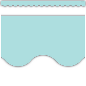Pastel Blue Scalloped Border