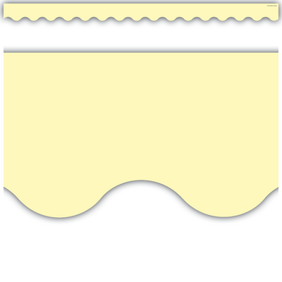 Pastel Yellow Scalloped Border