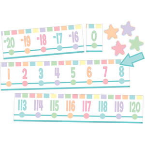 Pastel Pop Number Line Bulletin Board