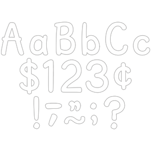 White 4" Modern Classic Letters