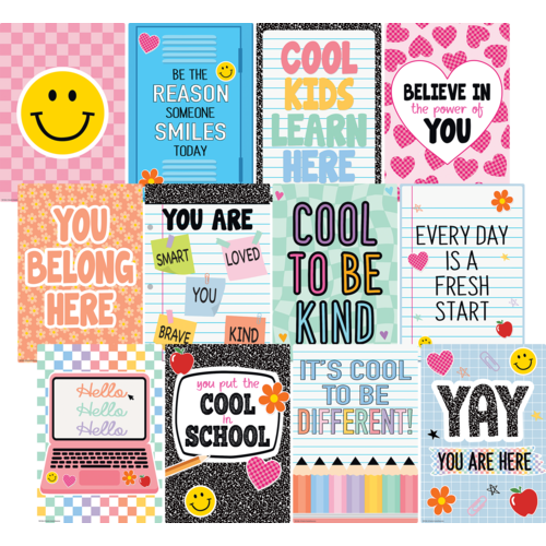 Cool for School Positive Sayings Small Poster Pack