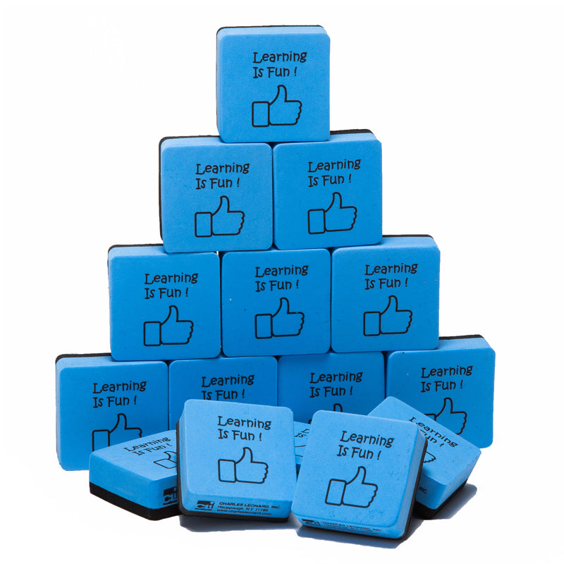 Whiteboard Eraser Learning Is Fun -Pack of 15