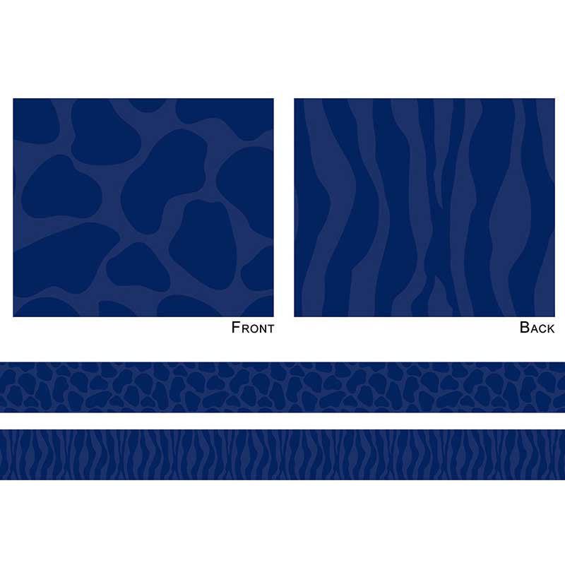 Navy Blue Sassy Animal Border