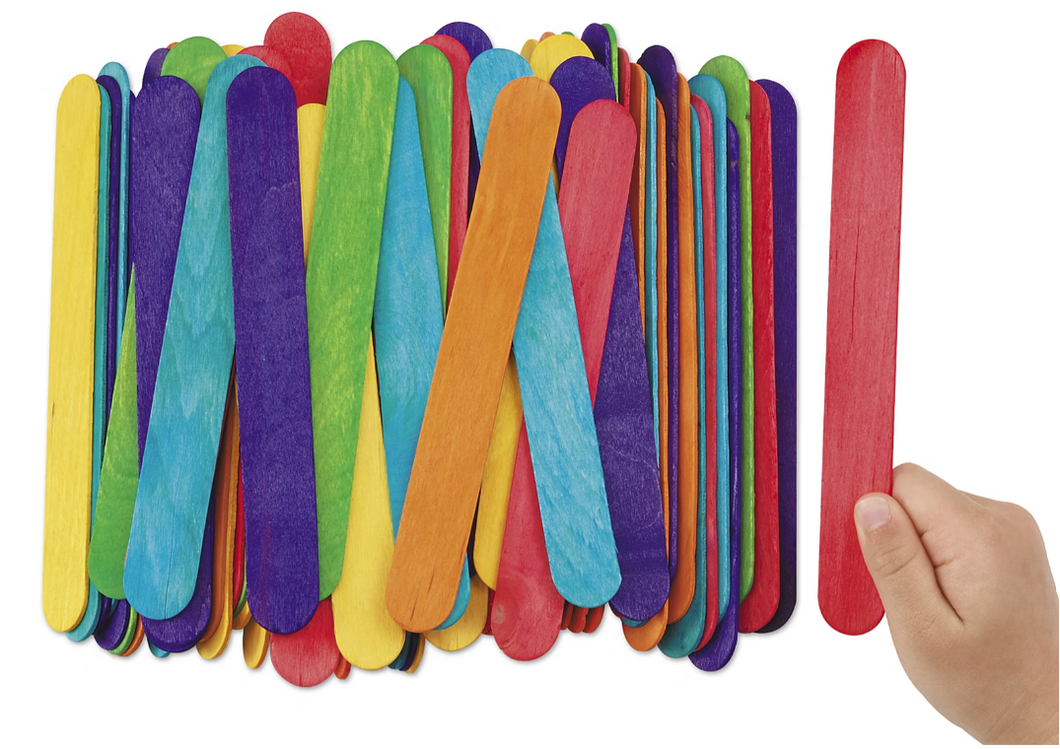 Jumbo Colored Craft Sticks 100