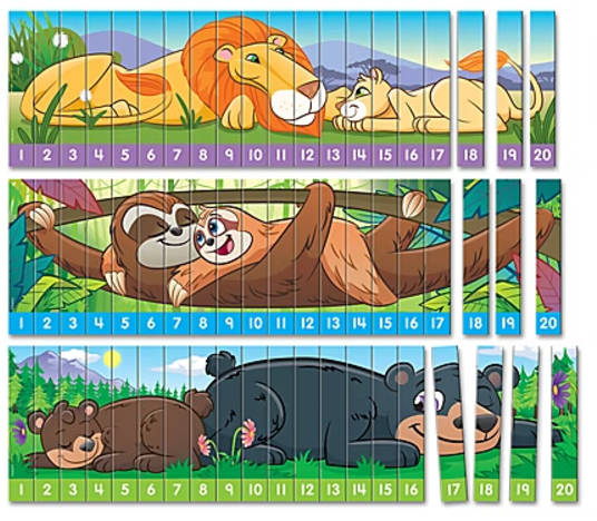 Number Sequencing Puzzles 1-20
