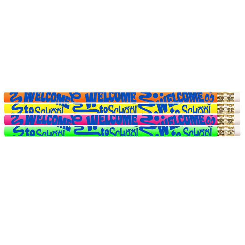 Welcome to School Motivational Fun Pencils 12pk