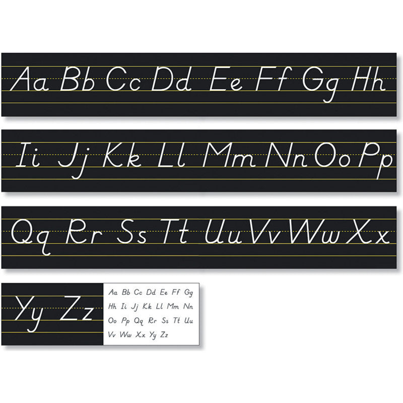 Alphabet Line Modern Manuscript Black