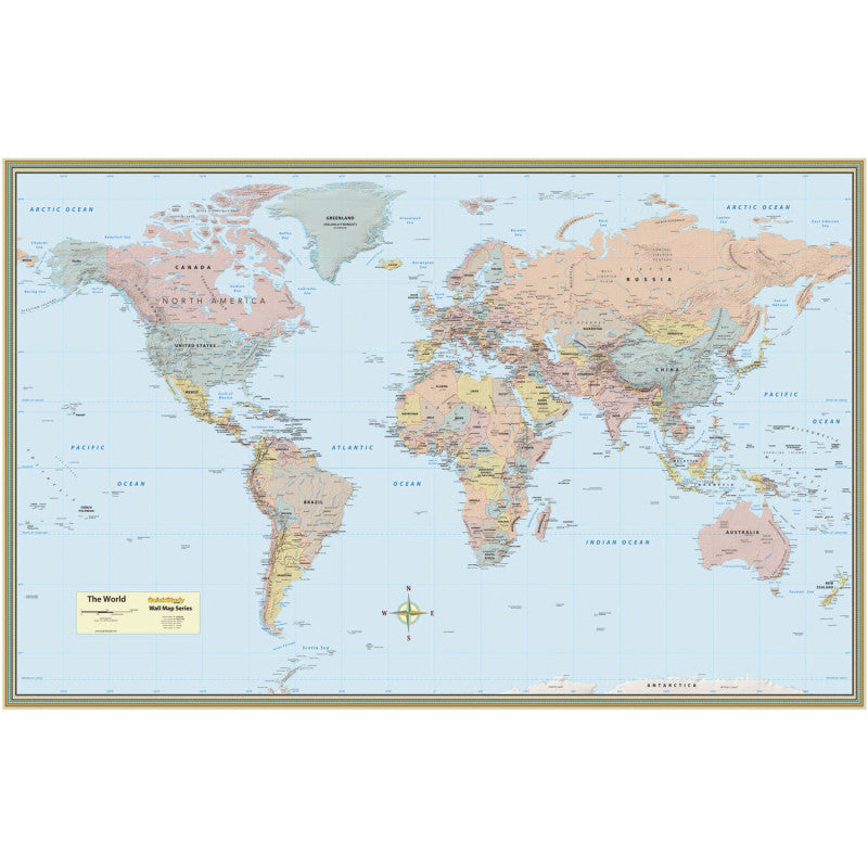 World Map Laminated Poster 50