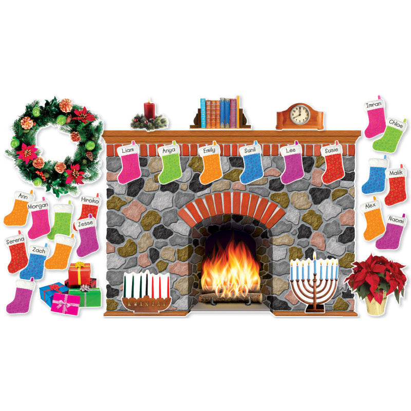 Holiday Hearth Bulletin Board Set