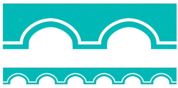 Turquoise and White Awning Border