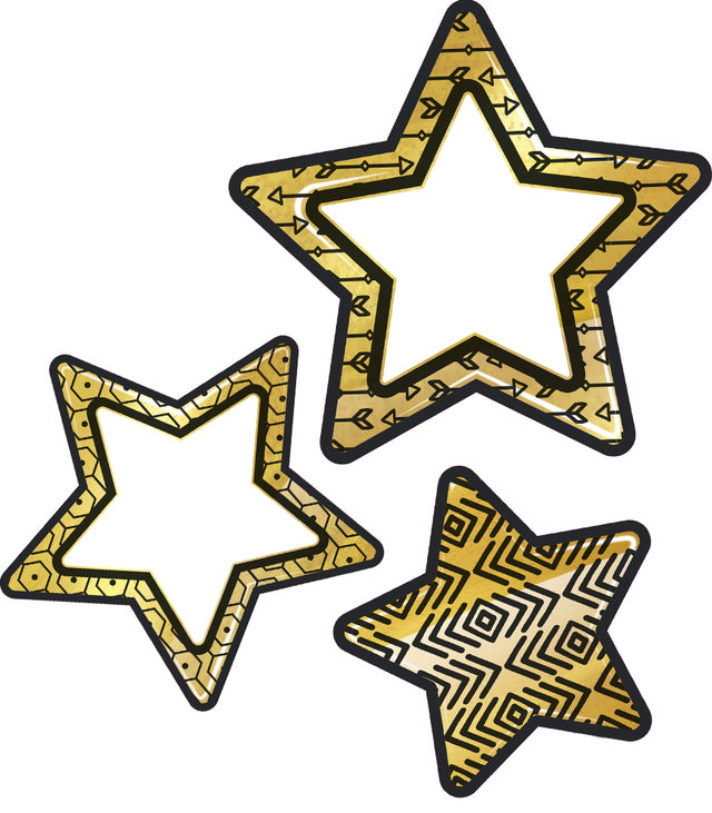 Black and Gold Stars Accents