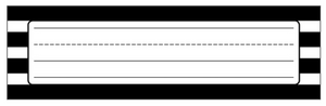 Simply Stylish Black and White Stripes Nameplates