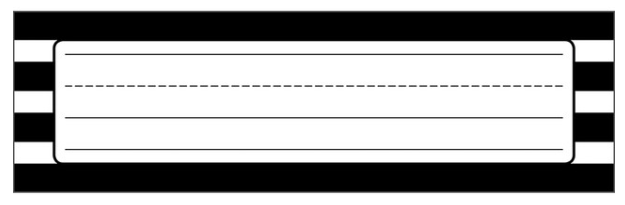 Simply Stylish Black and White Stripes Nameplates