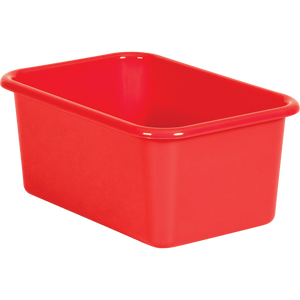 Red Small Plastic Storage Bin