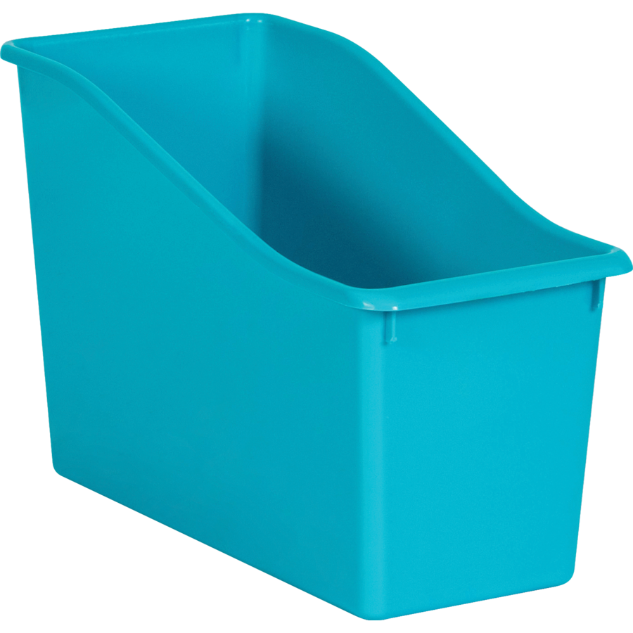 Teal Plastic Book Bin