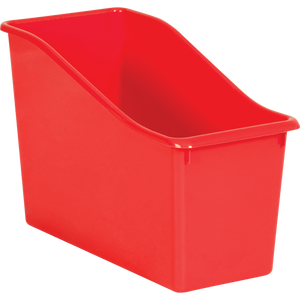 Red Plastic Book Bin