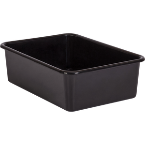Black Large Plastic Storage Bin