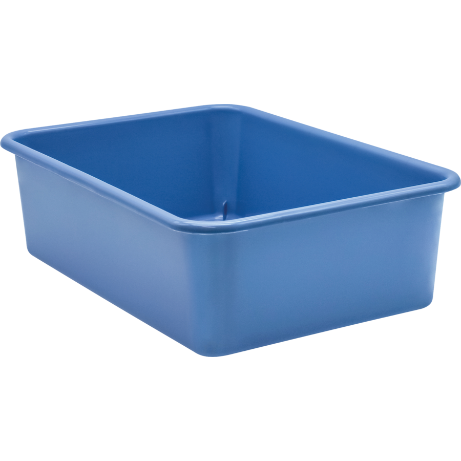 Slate Blue Large Plastic Storage Bin