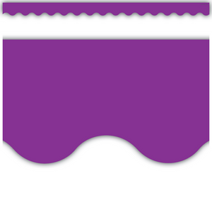 Purple Scalloped Border Trim