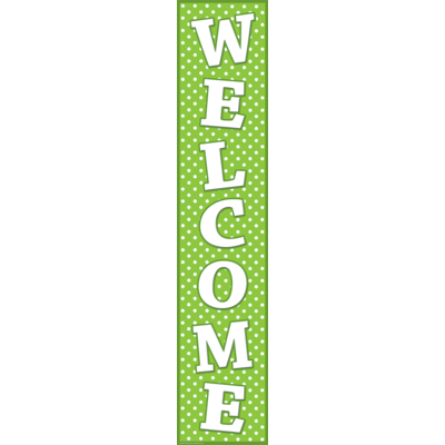 Lime Polka Dot Welcome
