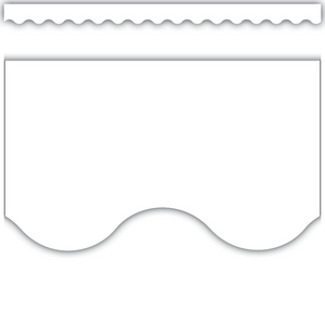 White Scalloped Border Trim