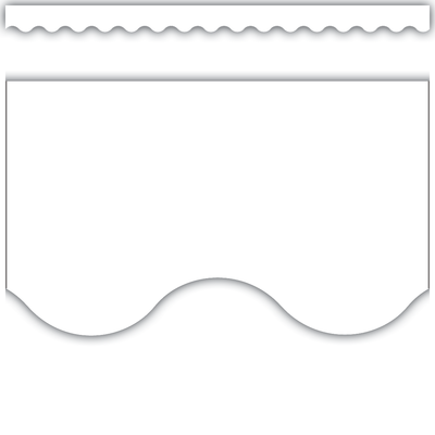 White Scalloped Border Trim