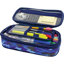 Load image into Gallery viewer, Blue Camo Pencil Case
